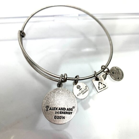 Alex and Ani Elephant Charm Bracelet - Silver Finish Expands 2"- 3.5" - Picture 2 of 2